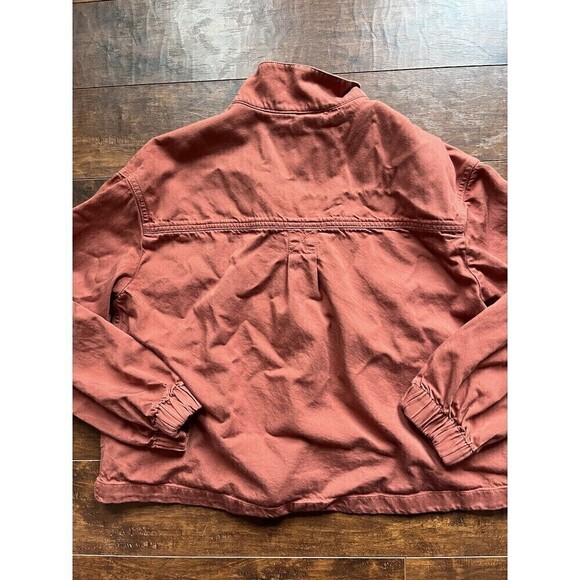 MADEWELL Button Jacket Coat in Brick Balloon Sleeves Collared Women's Size Small - Picture 7 of 7